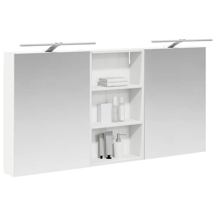 Badeværelsesskabsæt 3 pcs 140 x 14,5 x 70 cm Konstrueret træ