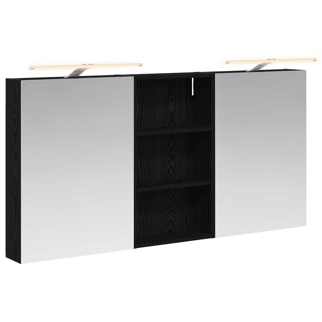 Badeværelsesskabsæt 3 pcs 140 x 14,5 x 70 cm Konstrueret træ
