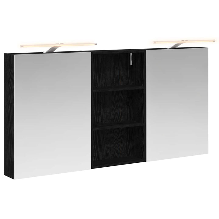 Badeværelsesskabsæt 3 pcs 140 x 14,5 x 70 cm Konstrueret træ