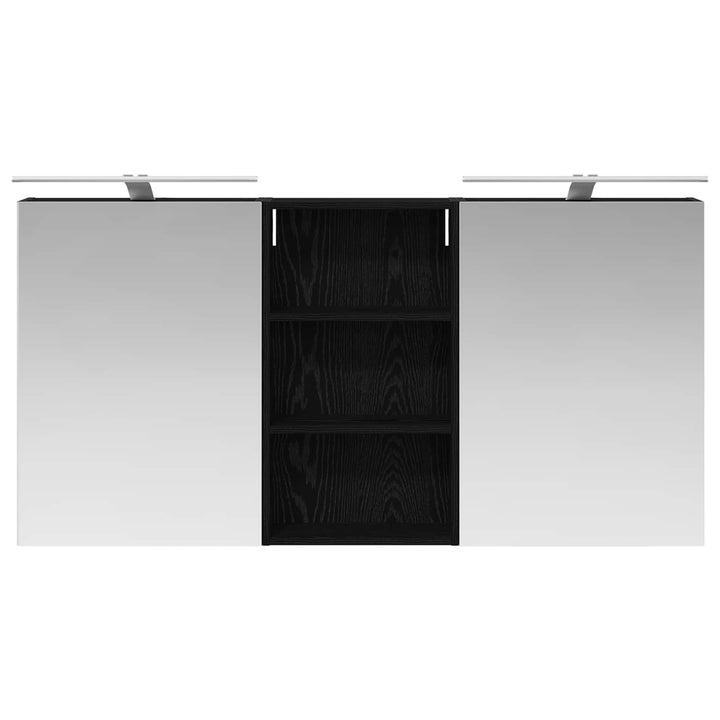 Badeværelsesskabsæt 3 pcs 140 x 14,5 x 70 cm Konstrueret træ