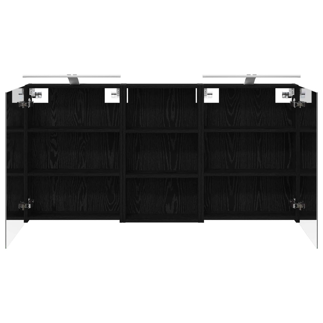 Badeværelsesskabsæt 3 pcs 140 x 14,5 x 70 cm Konstrueret træ