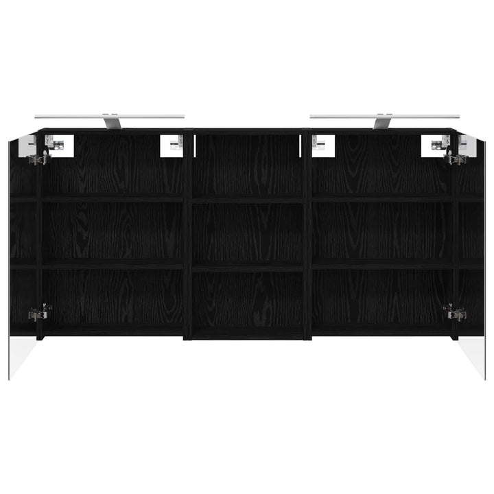 Badeværelsesskabsæt 3 pcs 140 x 14,5 x 70 cm Konstrueret træ