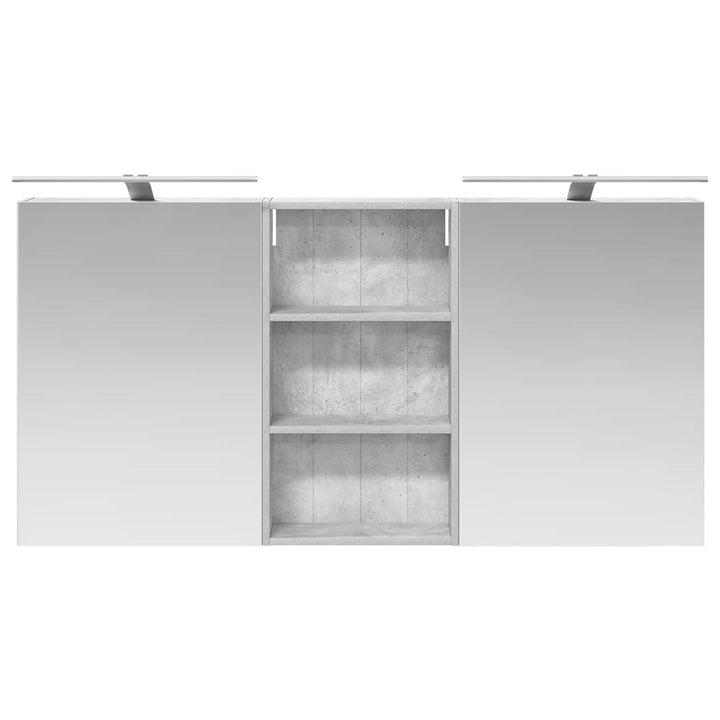 Badeværelsesskabsæt 3 pcs 140 x 14,5 x 70 cm Konstrueret træ