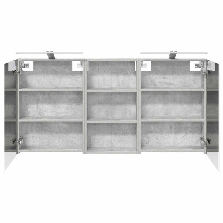 Badeværelsesskabsæt 3 pcs 140 x 14,5 x 70 cm Konstrueret træ