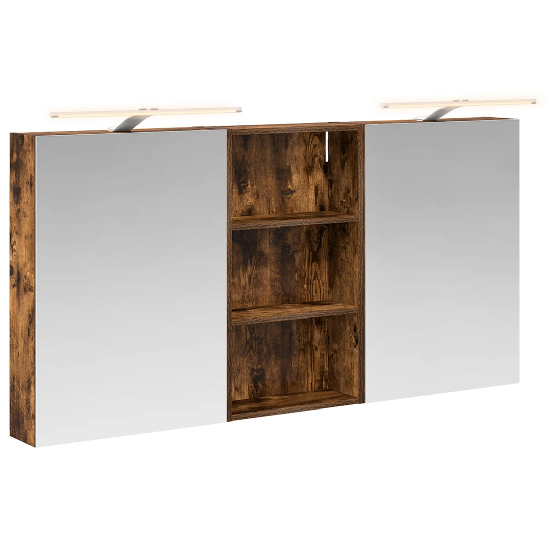 Badeværelsesskabsæt 3 pcs 140 x 14,5 x 70 cm Konstrueret træ