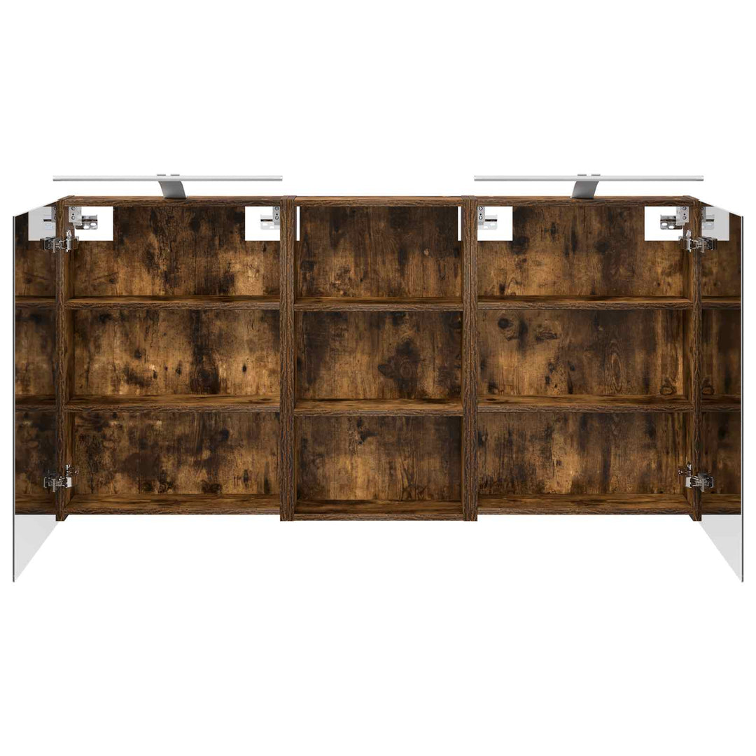 Badeværelsesskabsæt 3 pcs 140 x 14,5 x 70 cm Konstrueret træ