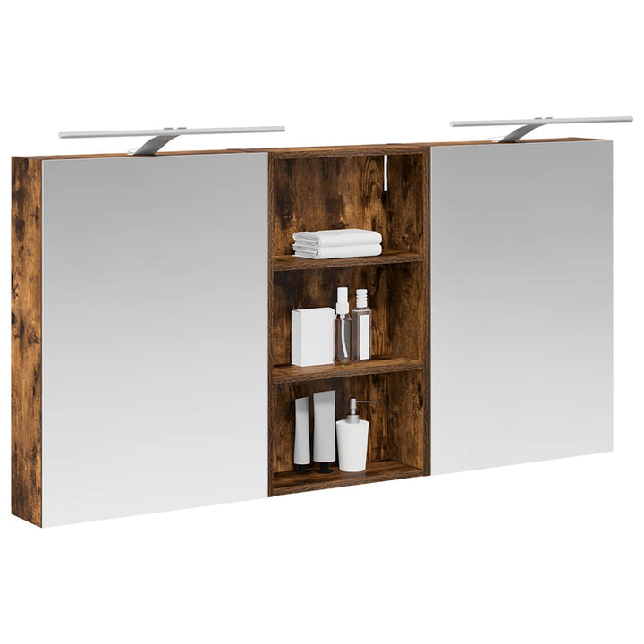 Badeværelsesskabsæt 3 pcs 140 x 14,5 x 70 cm Konstrueret træ