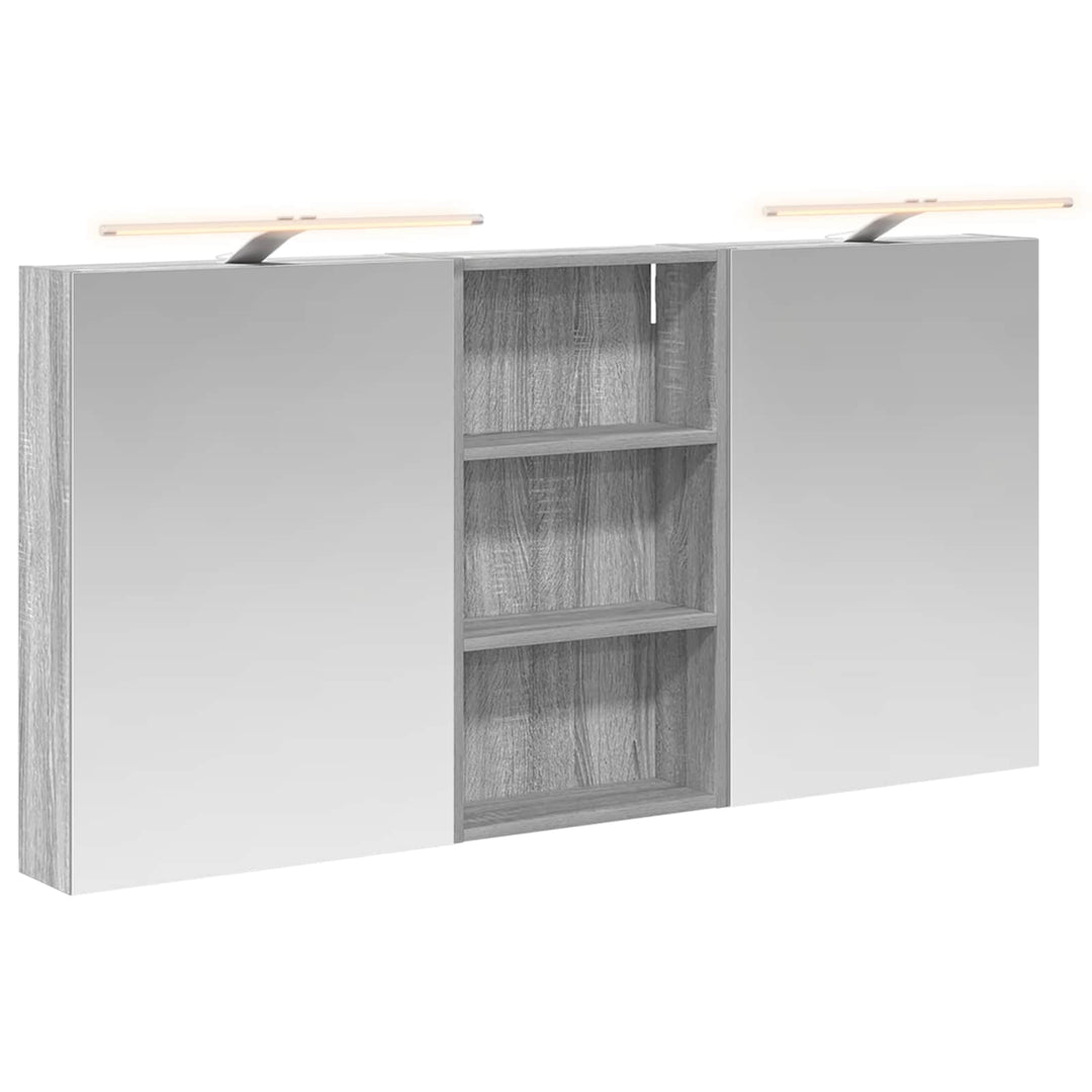 Badeværelsesskabsæt 3 pcs 140 x 14,5 x 70 cm Konstrueret træ