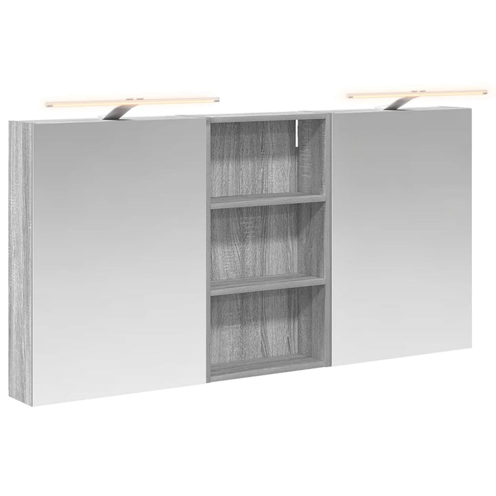 Badeværelsesskabsæt 3 pcs 140 x 14,5 x 70 cm Konstrueret træ