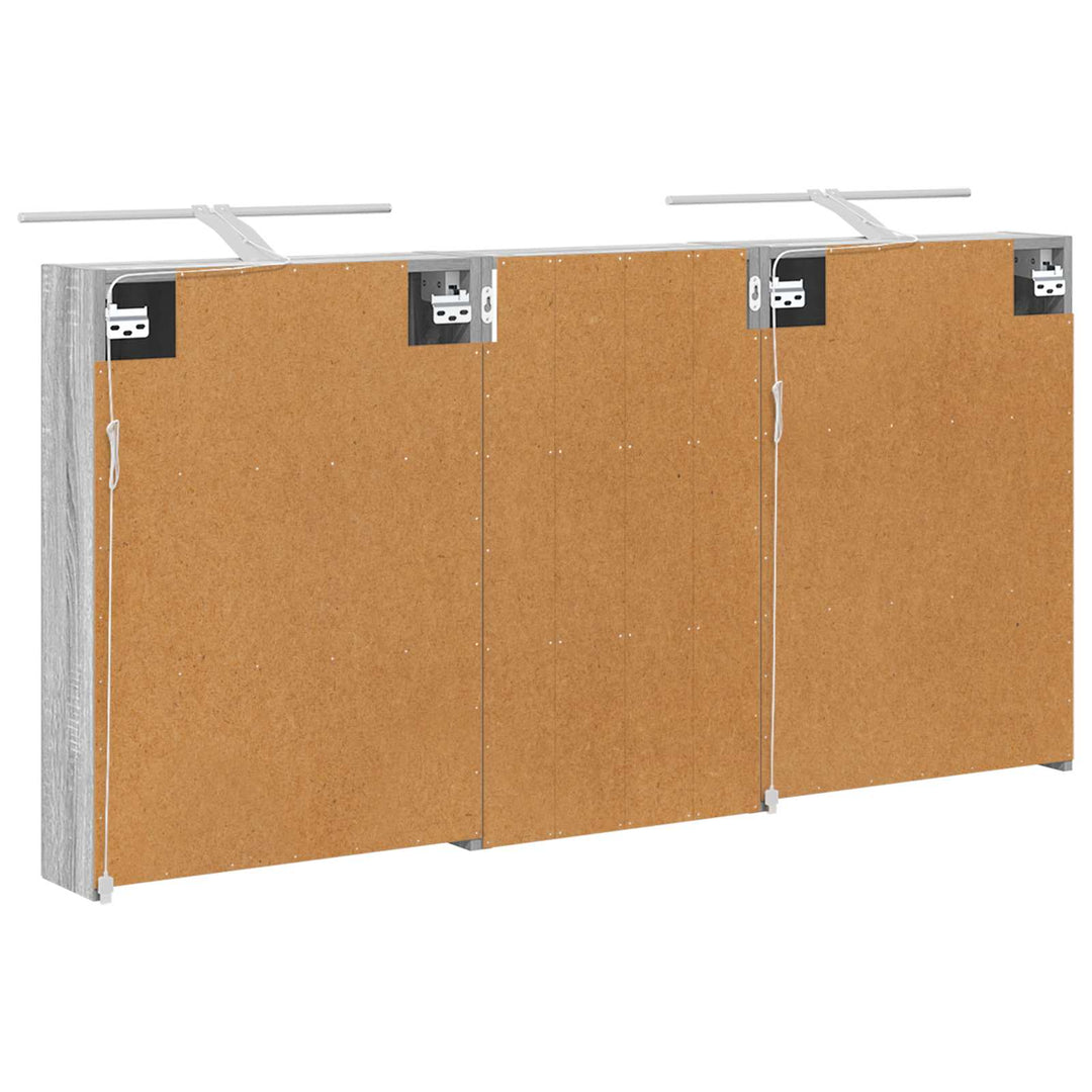 Badeværelsesskabsæt 3 pcs 140 x 14,5 x 70 cm Konstrueret træ