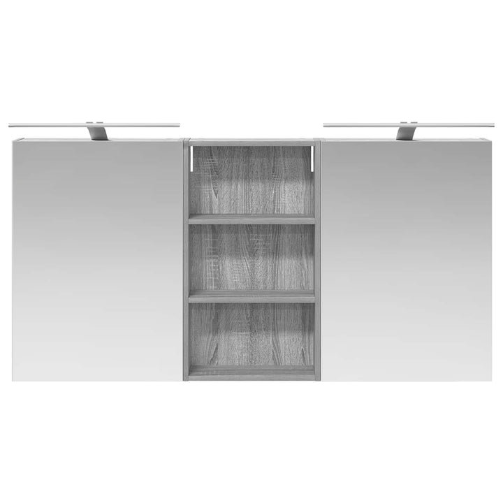 Badeværelsesskabsæt 3 pcs 140 x 14,5 x 70 cm Konstrueret træ