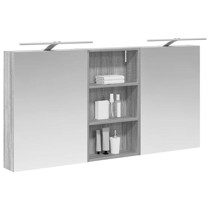 Badeværelsesskabsæt 3 pcs 140 x 14,5 x 70 cm Konstrueret træ