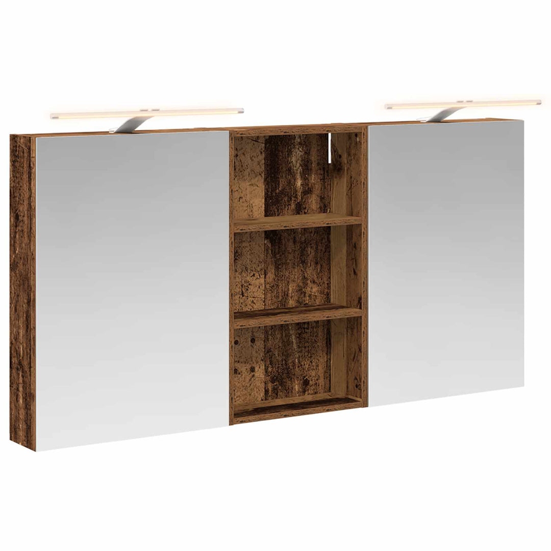 Badeværelsesskabsæt 3 pcs 140 x 14,5 x 70 cm Konstrueret træ