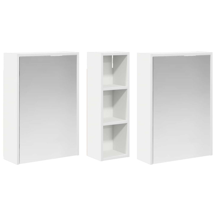 Badeværelsesskabsæt 3 pcs 106 x 16 x 62,5 cm Konstrueret træ