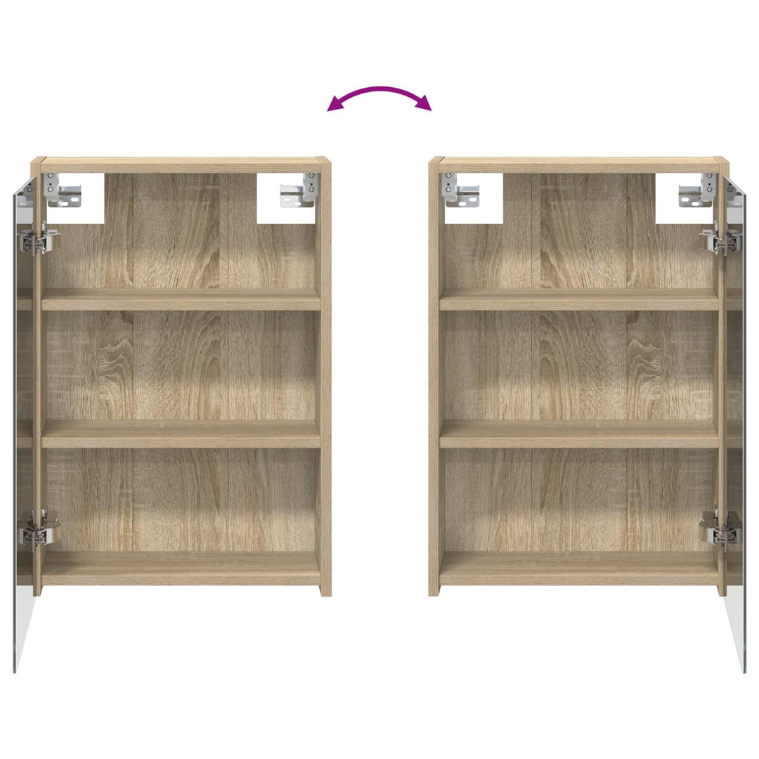 Badeværelsesskabsæt 3 stk. 106 x 16 x 62,5 cm Konstrueret træ