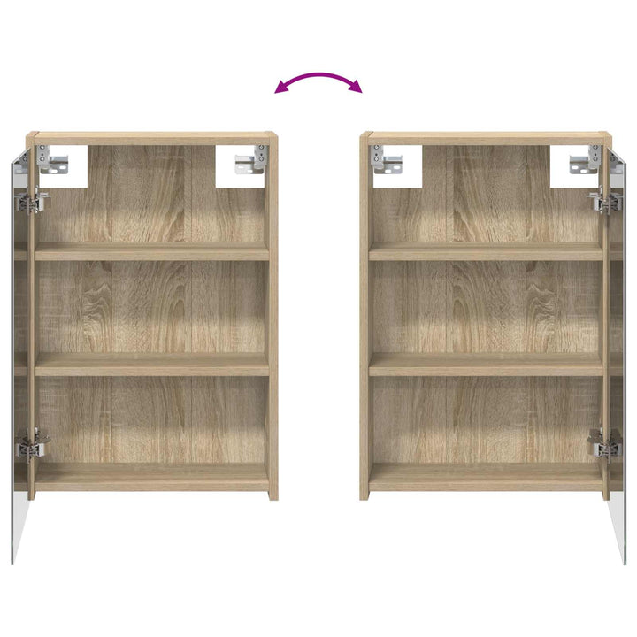 Badeværelsesskabsæt 3 stk. 106 x 16 x 62,5 cm Konstrueret træ