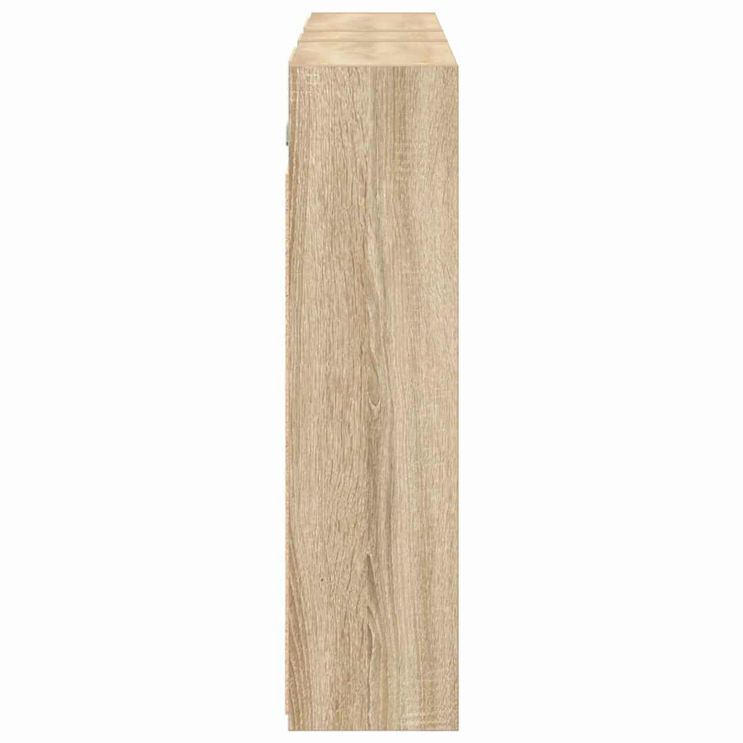 Badeværelsesskabsæt 3 stk. 106 x 16 x 62,5 cm Konstrueret træ