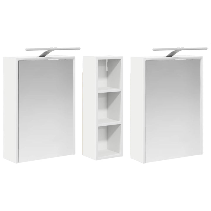 Badeværelsesskabsæt 3 pcs 106 x 16 x 62,5 cm Konstrueret træ