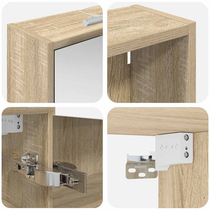 Badeværelsesskabsæt 3 pcs 106 x 16 x 62,5 cm Konstrueret træ