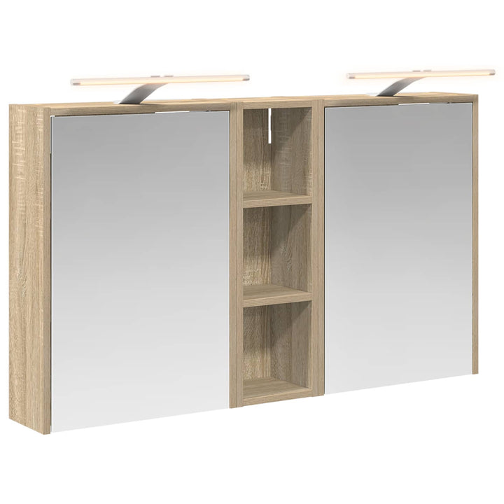 Badeværelsesskabsæt 3 pcs 106 x 16 x 62,5 cm Konstrueret træ