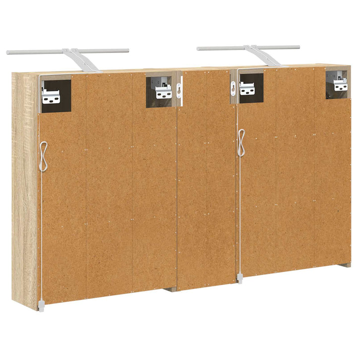 Badeværelsesskabsæt 3 pcs 106 x 16 x 62,5 cm Konstrueret træ