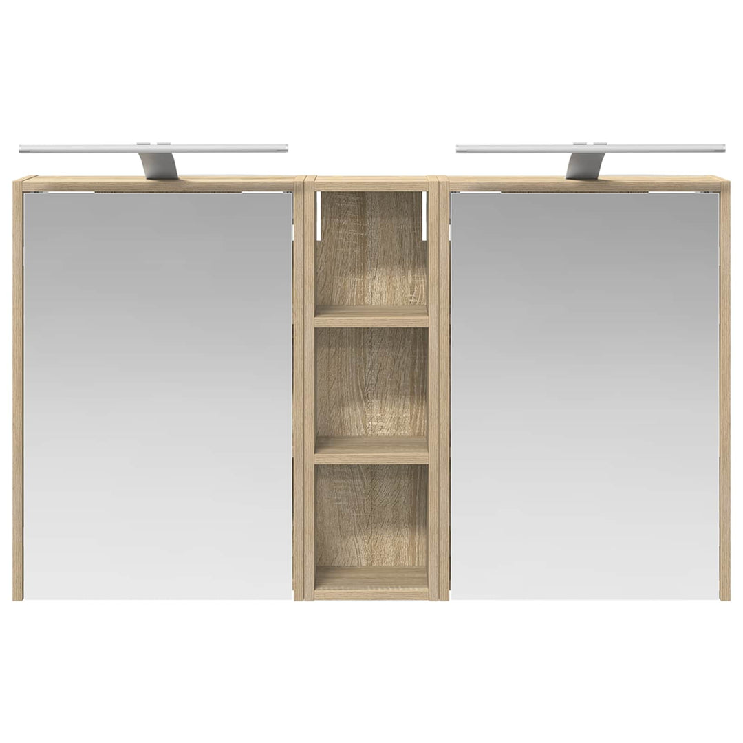 Badeværelsesskabsæt 3 pcs 106 x 16 x 62,5 cm Konstrueret træ