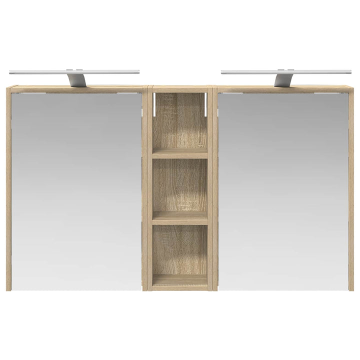 Badeværelsesskabsæt 3 pcs 106 x 16 x 62,5 cm Konstrueret træ