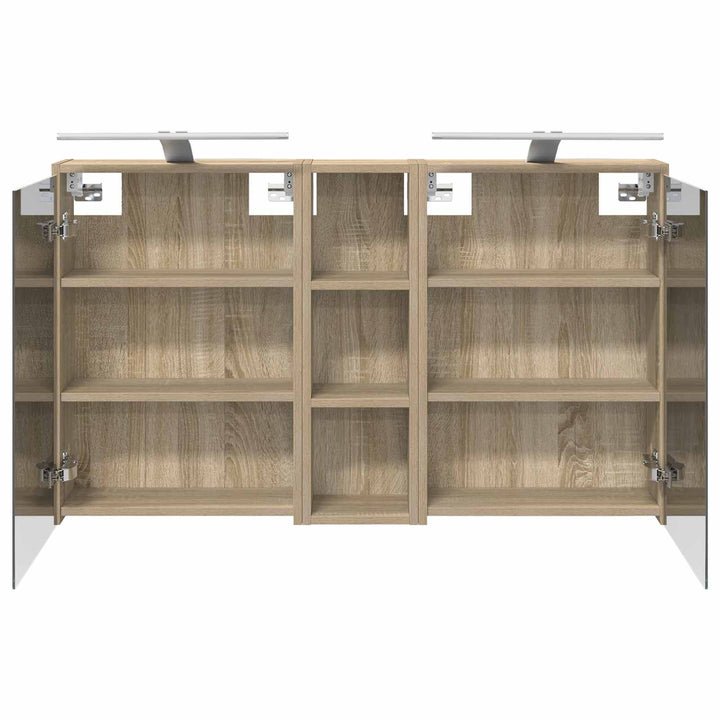 Badeværelsesskabsæt 3 pcs 106 x 16 x 62,5 cm Konstrueret træ