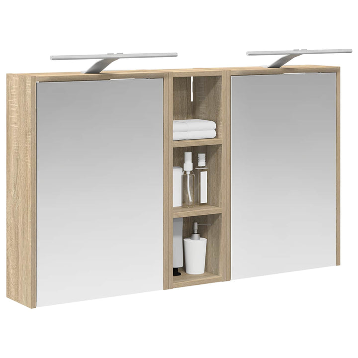 Badeværelsesskabsæt 3 pcs 106 x 16 x 62,5 cm Konstrueret træ