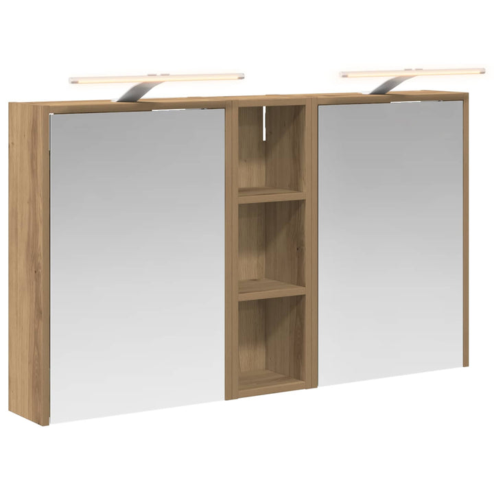 Badeværelsesskabsæt 3 stk. 106 x 16 x 62,5 cm Konstrueret træ