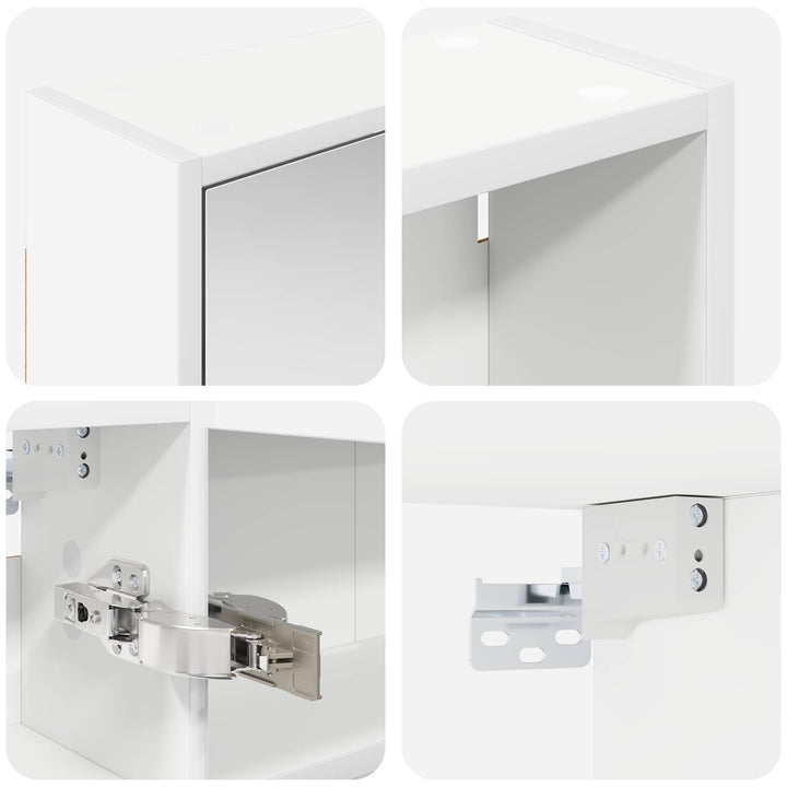 Badeværelsesskabsæt 3 pcs 116 x 16 x 62,5 cm Konstrueret træ