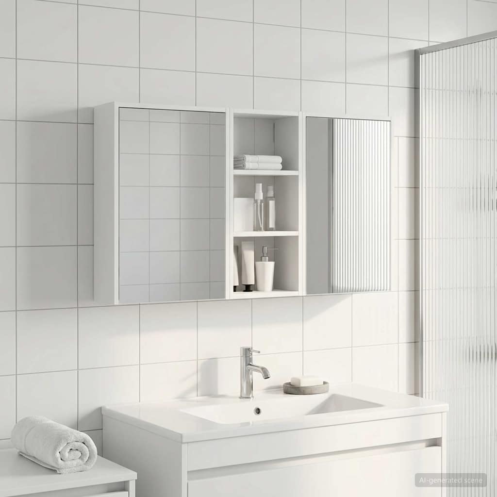 Badeværelsesskabsæt 3 pcs 116 x 16 x 62,5 cm Konstrueret træ