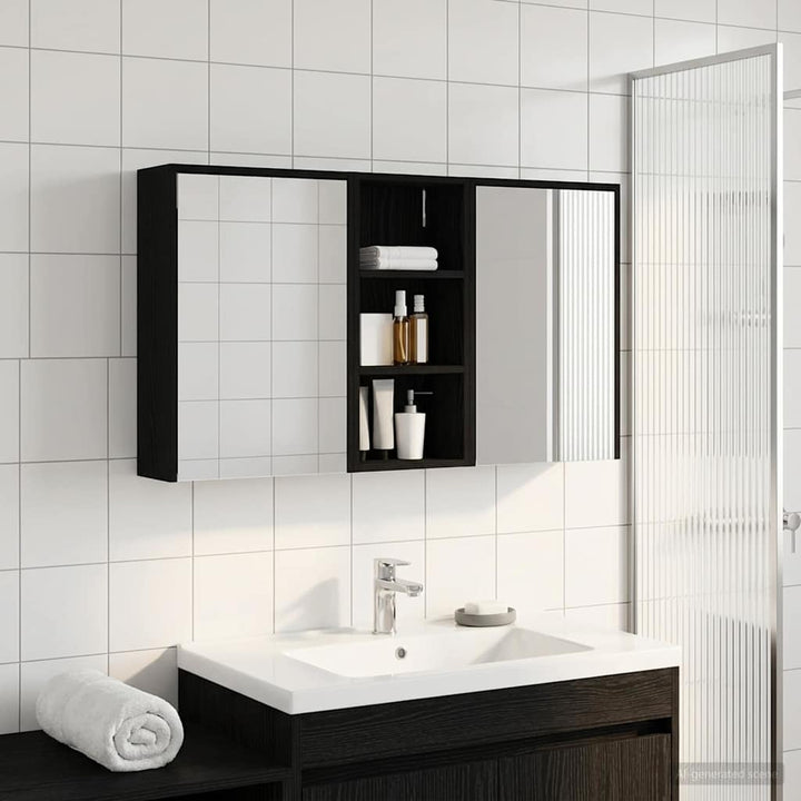 Badeværelsesskabsæt 3 pcs 116 x 16 x 62,5 cm Konstrueret træ