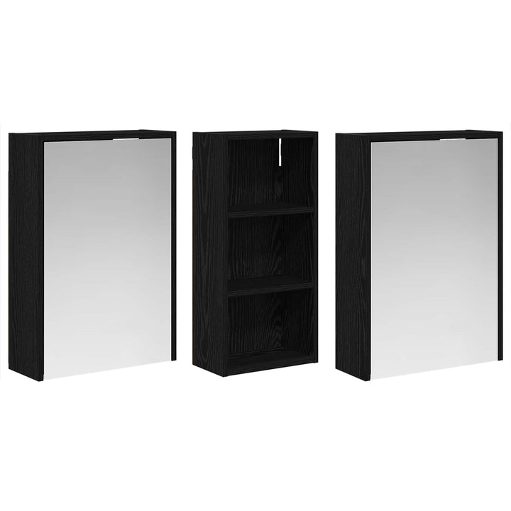 Badeværelsesskabsæt 3 pcs 116 x 16 x 62,5 cm Konstrueret træ