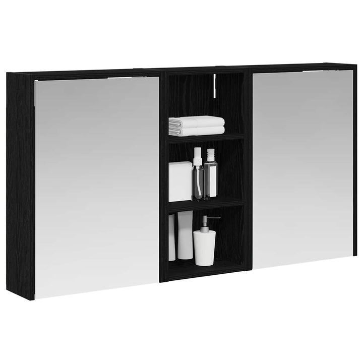 Badeværelsesskabsæt 3 pcs 116 x 16 x 62,5 cm Konstrueret træ