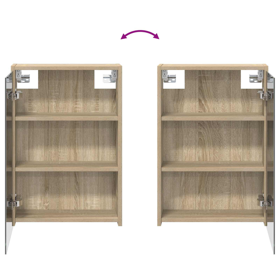 Badeværelsesskabsæt 3 stk. 116 x 16 x 62,5 cm Konstrueret træ