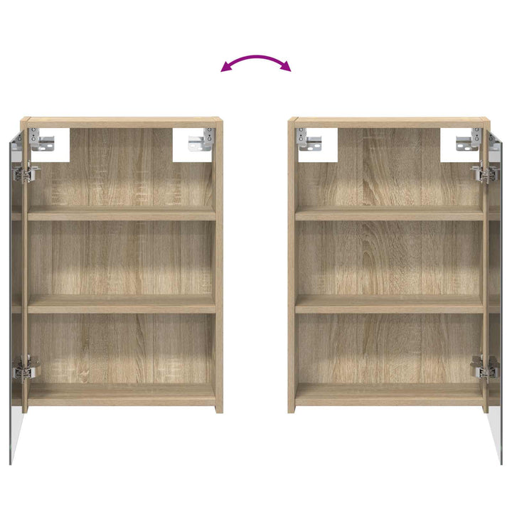 Badeværelsesskabsæt 3 stk. 116 x 16 x 62,5 cm Konstrueret træ
