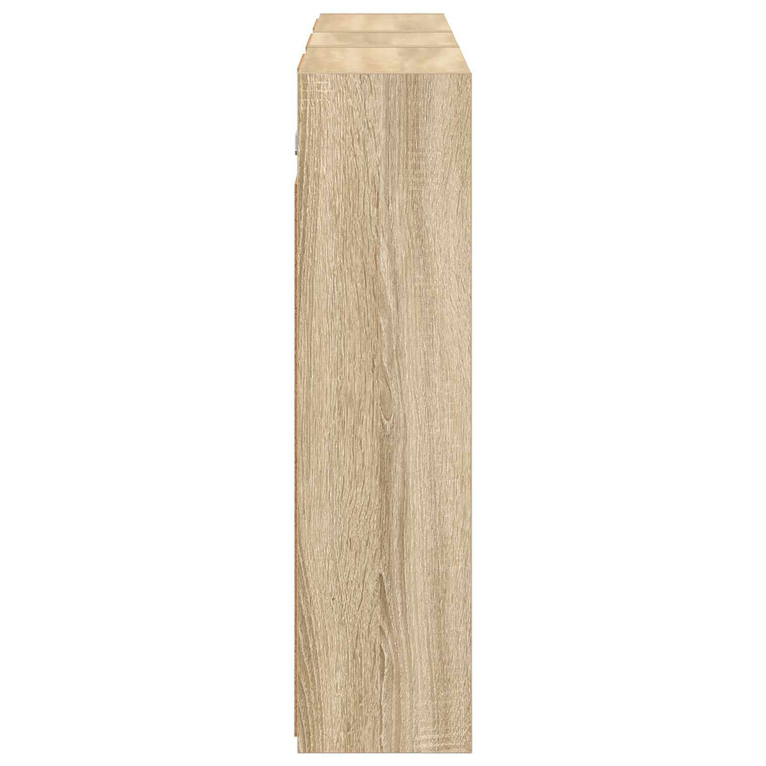 Badeværelsesskabsæt 3 stk. 116 x 16 x 62,5 cm Konstrueret træ