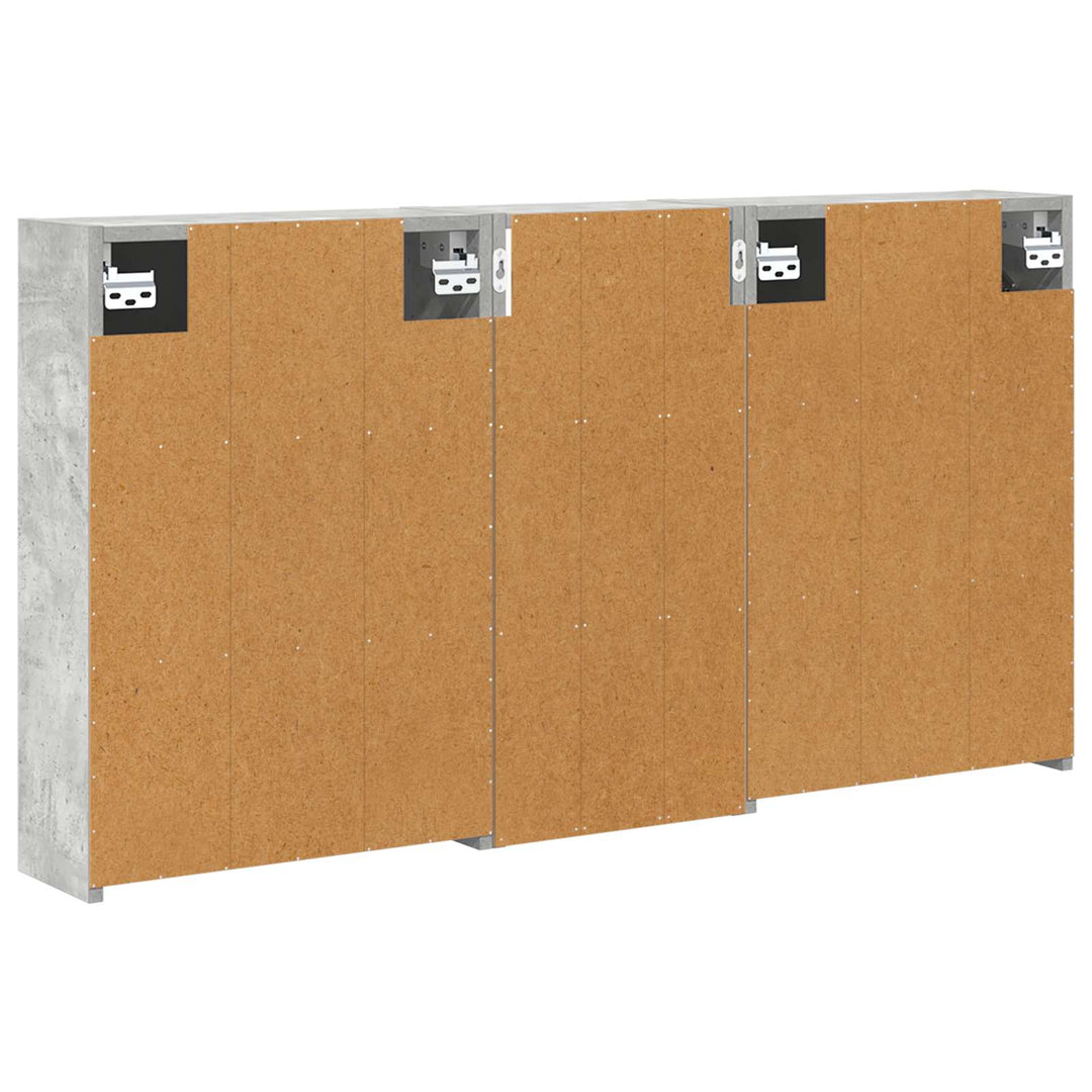 Badeværelsesskabsæt 3 pcs 116 x 16 x 62,5 cm Konstrueret træ