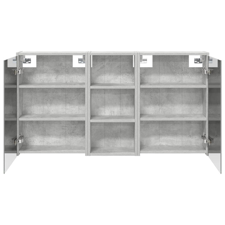 Badeværelsesskabsæt 3 pcs 116 x 16 x 62,5 cm Konstrueret træ