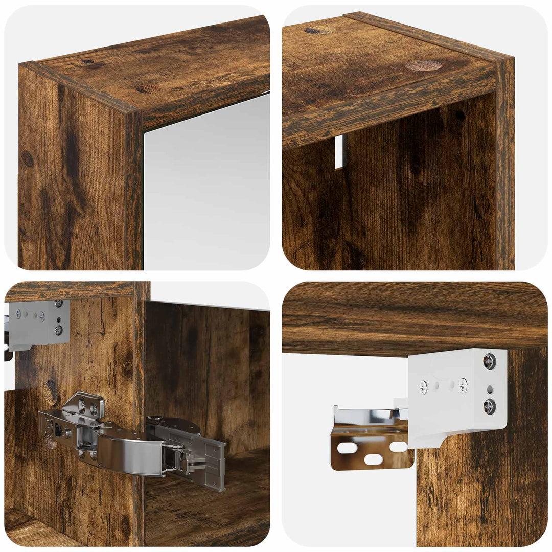 Badeværelsesskabsæt 3 pcs 116 x 16 x 62,5 cm Konstrueret træ