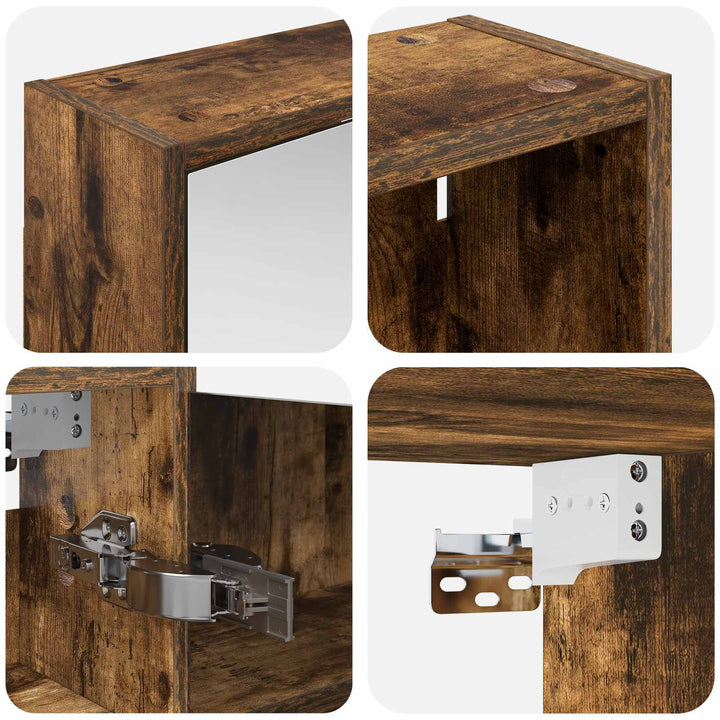 Badeværelsesskabsæt 3 pcs 116 x 16 x 62,5 cm Konstrueret træ