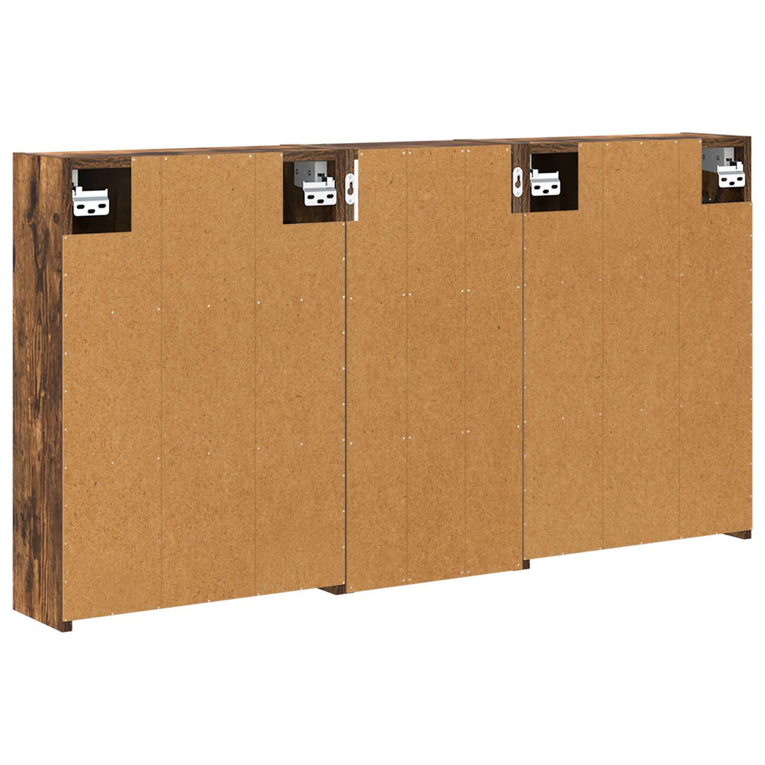 Badeværelsesskabsæt 3 pcs 116 x 16 x 62,5 cm Konstrueret træ
