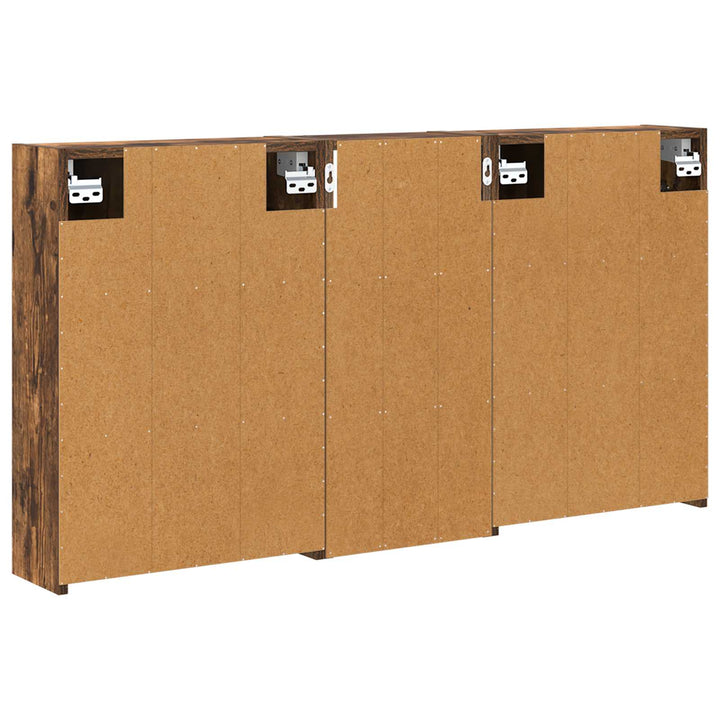 Badeværelsesskabsæt 3 pcs 116 x 16 x 62,5 cm Konstrueret træ