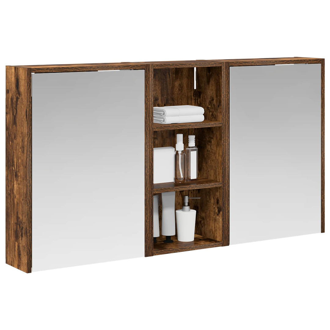 Badeværelsesskabsæt 3 pcs 116 x 16 x 62,5 cm Konstrueret træ