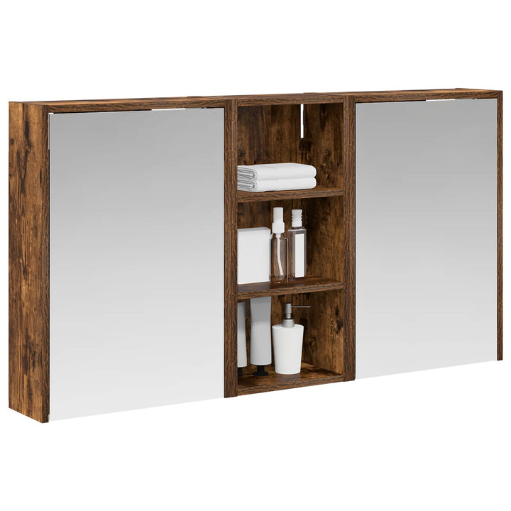 Badeværelsesskabsæt 3 pcs 116 x 16 x 62,5 cm Konstrueret træ
