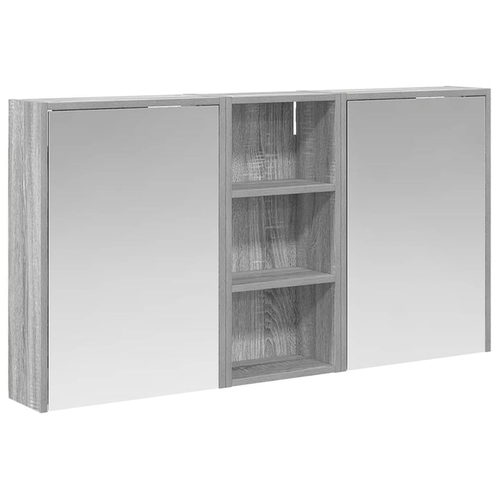 Badeværelsesskabsæt 3 pcs 116 x 16 x 62,5 cm Konstrueret træ
