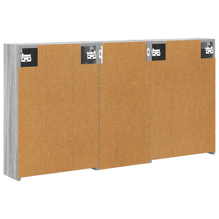 Badeværelsesskabsæt 3 pcs 116 x 16 x 62,5 cm Konstrueret træ