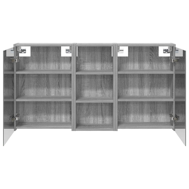 Badeværelsesskabsæt 3 pcs 116 x 16 x 62,5 cm Konstrueret træ