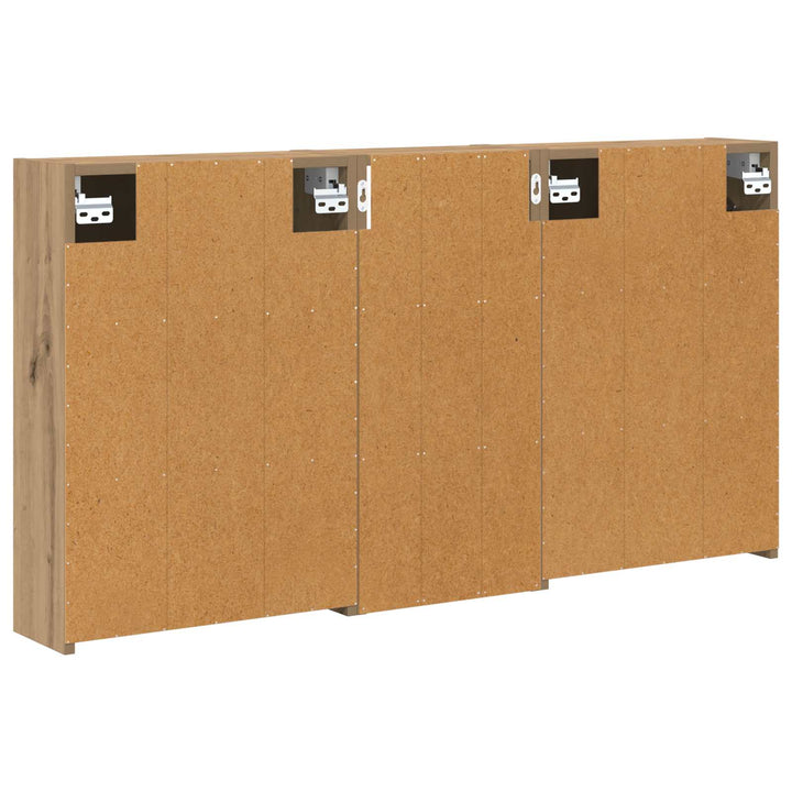 Badeværelsesskabsæt 3 pcs 116 x 16 x 62,5 cm Konstrueret træ